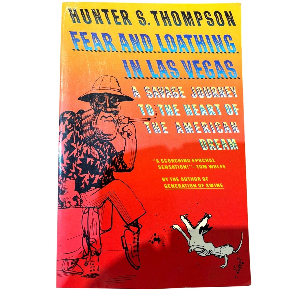 Fear and Loathing in Las Vegas Hunter S Thompson Ralph Steadman Vtg Book 1989